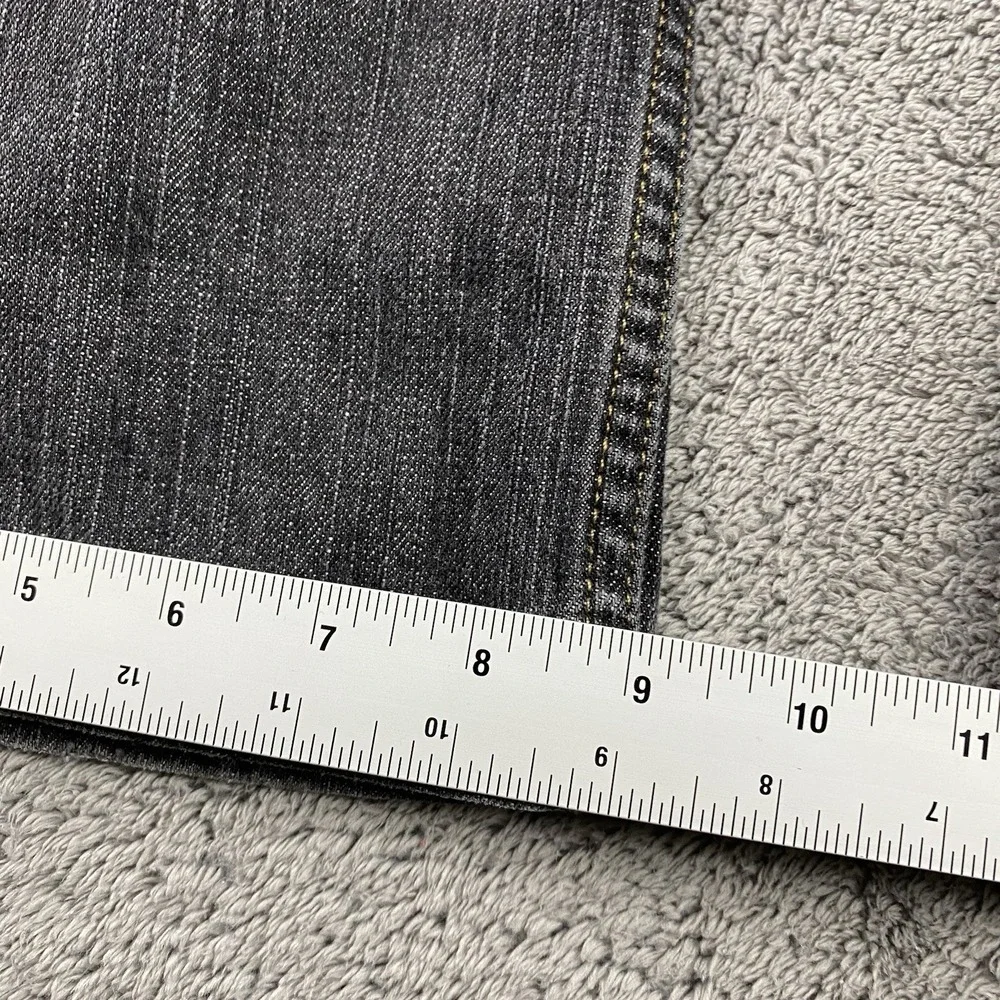 Levis 514 Slim Straight Jeans Mens 36x26 Gray Mid Rise‎ Denim Hemmed 100% Cotton